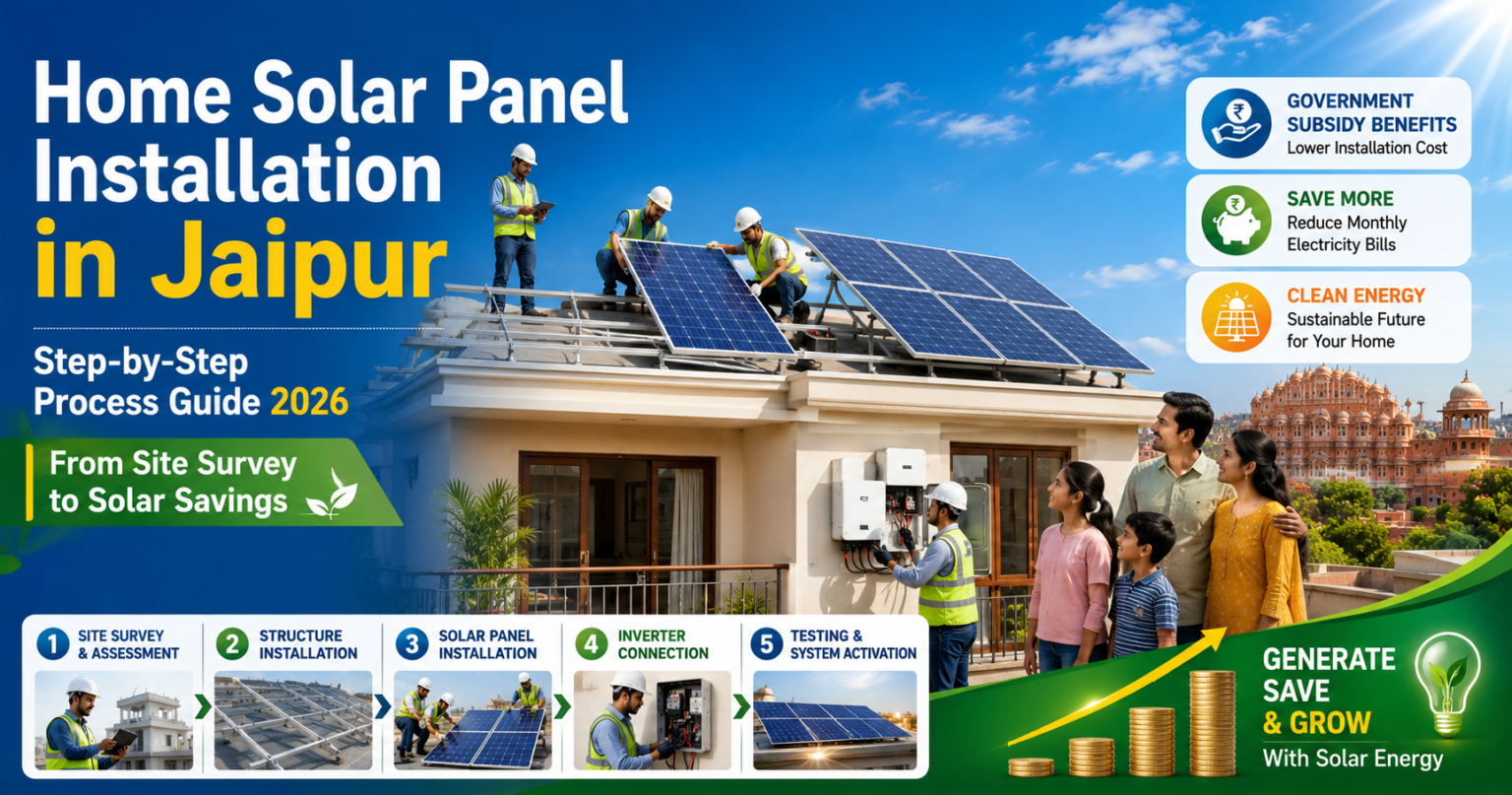 Home Solar Panel Installation in Jaipur: A Practical Step Toward Energy Independence