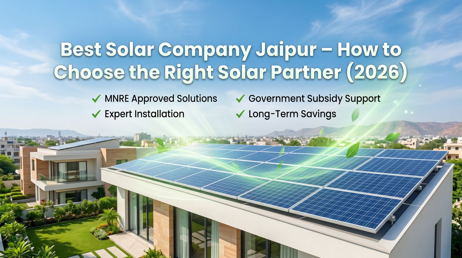 Best Solar Company Jaipur providing rooftop solar panel installation in 2026