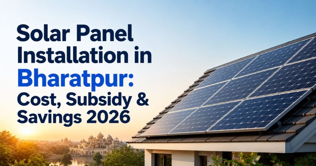 Solar Panel Installation in Bharatpur: Cost, Subsidy & Savings 2026