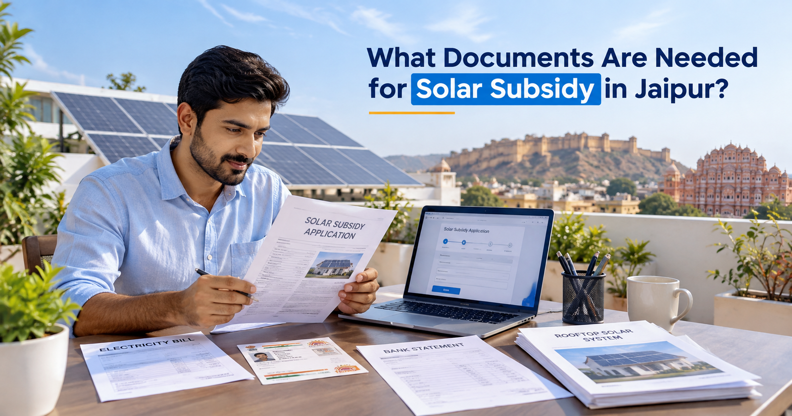 Documents required for Solar Subsidy in Jaipur